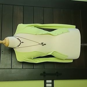 Lime green button down sweater by powder blu.